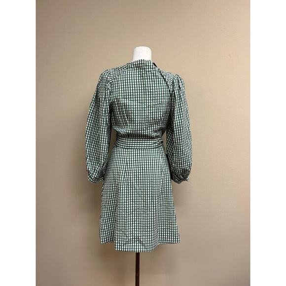 POMANDER PLACE Green Gingham Seersucker Cordelia Dress S - NWT - Picture 5 of 5